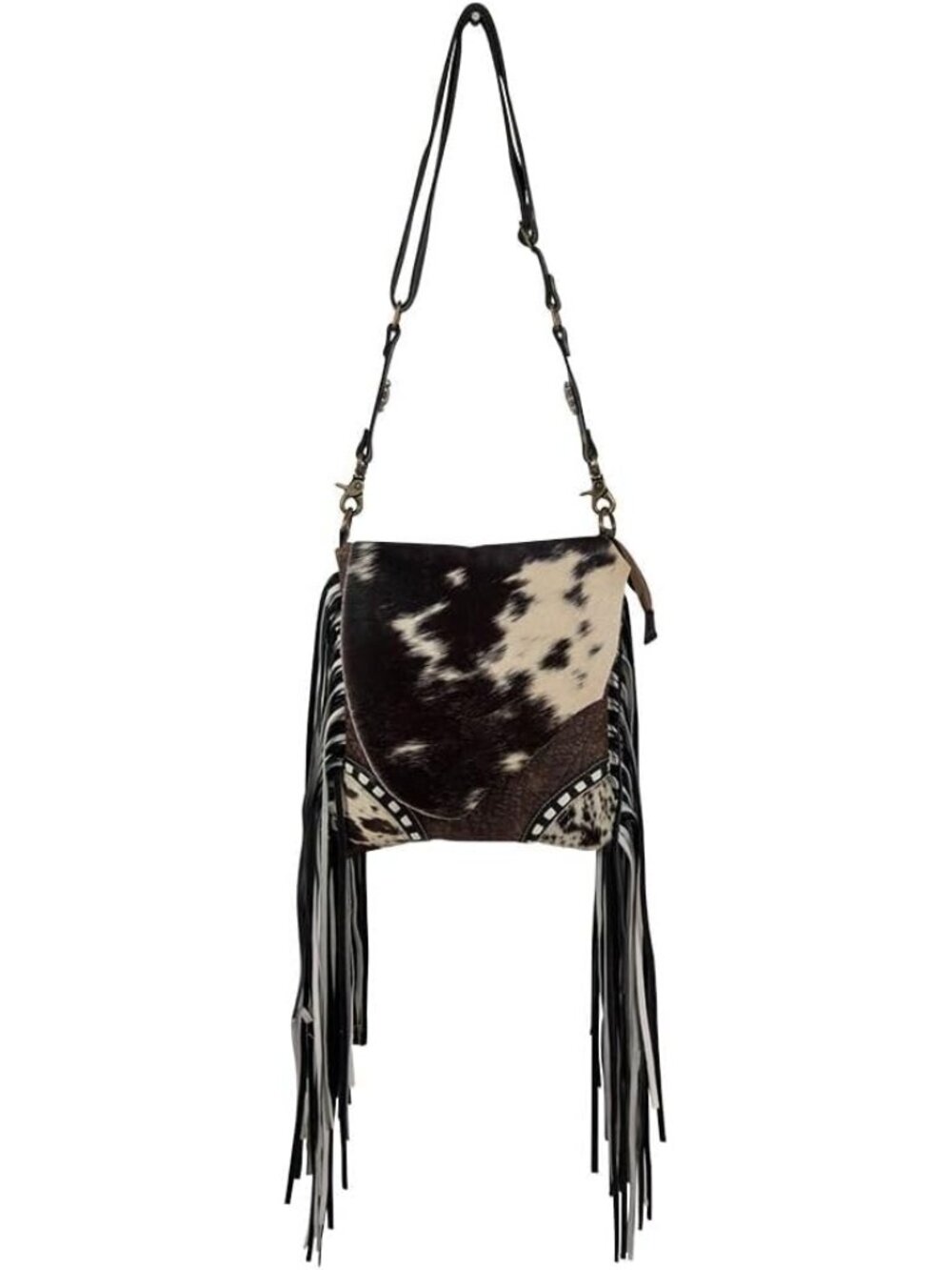 Leather Fringe Purse - Western Style Fringe Purses for Women, Genuine Leather Bo